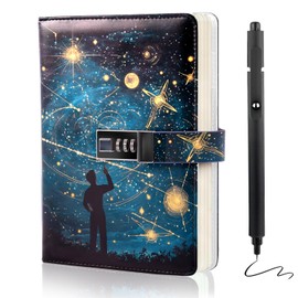 Diary with Lock for Boys, 192 Pages Kids Travel Journal with Pen, Birthday Gifts for Teen Boys 8-18, A5 Securely Guard Secrets Journal with Lock, Back to School Gifts for 10 11 12 13 14 15 Teenage Boy