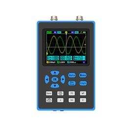 DSO2512G 120M Bandwidth Portable Handheld Dual Channel Oscilloscope 2.8 Inch Display 10mV Minimum Vertical Sensitivity FFT Spectrum Analysis Sinewaves/Squarewaves/Trianglewaves/Halfwaves/Singhwaves/Noise Output ARM+FPGA+ADC Hardware Three Trigger Modes