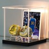 LANSCOERY Acrylic Championship Ring Display Case with LED Light, DustProof