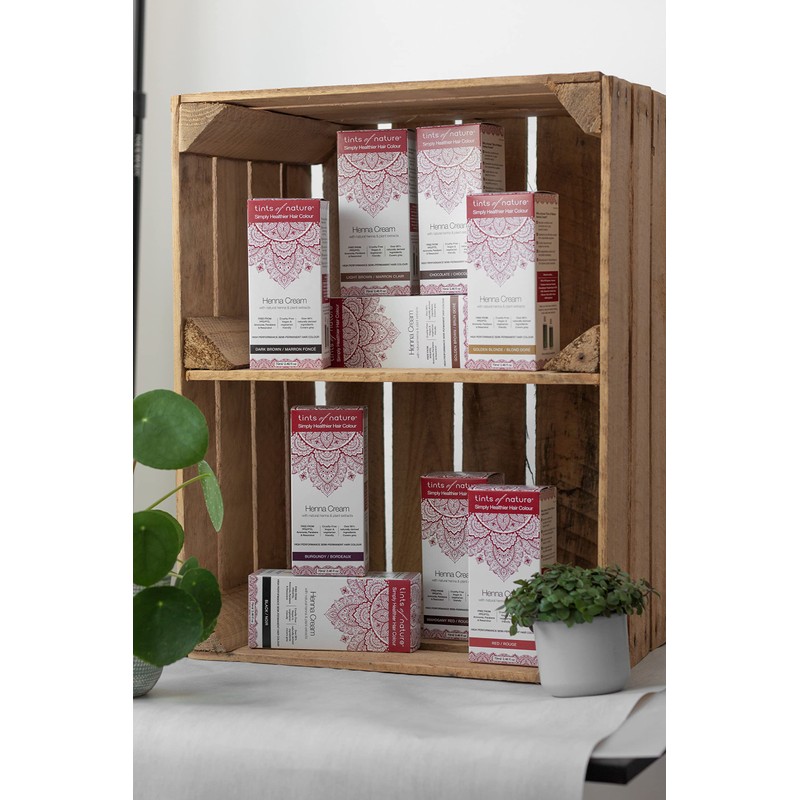 Tints of Nature Burgundy Semi-Permanent Henna Cream Hair Colour Natural