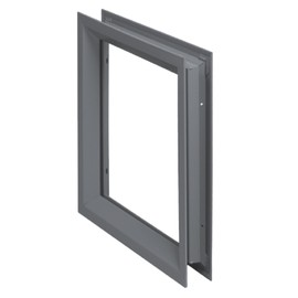 National Guard L-FRA100 24" x 30" NGP Low Profile Vision Lite Kit for Door Opening Cutout, 24" x 30"