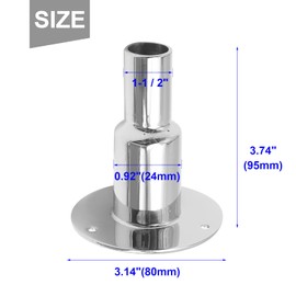 Anxingo 316 stainless steel thru hull/ex-haust fitting 24mm Tube Pipe Socket Hardware For Webasto Eberspacher (Straight)