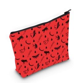 VAMSII Horror TV Show Inspired Gift Killer Red Makeup Bag Horror Fan Cosmetic Bag Cosplay Merch (Hannibal M C)