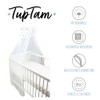 TupTam Baby Cot Canopy with Crown and Bow Chiffon, Stars