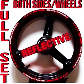 CGD Graphics REFLECTIVE RED GP STYLE RIM STRIPES WHEEL DECALS TAPE STICKERS SUZUKI Hayabusa