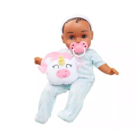 Perfectly Cute My Sleepy Baby - 14" Baby Girl Doll - Dark Brown Hair