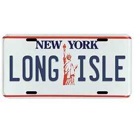 VINTAGE-PLATES Long Island New York 1990's Era Liberty Aluminum License Plate