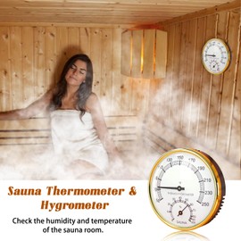 Sauna Thermometer 2 in 1 Sauna Fahrenheit Thermometer Hygrometer Indoor Humidity Temperature Measurement for Infrared Steam Saunas Hostel