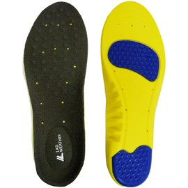 Lad Weather Insole, 3D Gel Absorbs Shocks, Memory Foam, Prevents Fatigue, Arch Support, Adjustable Size, Deodorizing, Footbed, Standing Work, Flat Feet