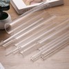 sourcing map 3Pcs Clear Rigid Acrylic Pipe, 6mm(0.24") ID x