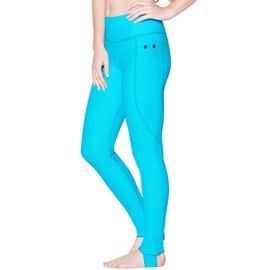 Tuga Women's Snorkel Stirrup Swim Legging, UPF 50+, Made in USA, Navy, M