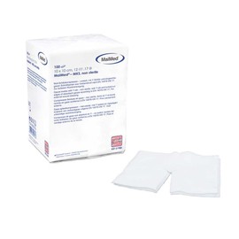 MaiMed Gauze Slotted Dressings, Wound Dressings, 100% Cotton, Non-Sterile, 5 x 5 cm, 12 Pieces, Pack of 100