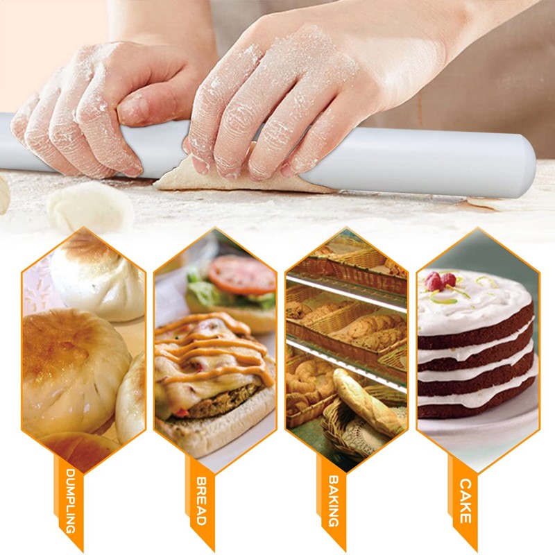 DOERDO Fondant Rolling Pin Non-Stick Dough Pastry Roller Baking Decorating