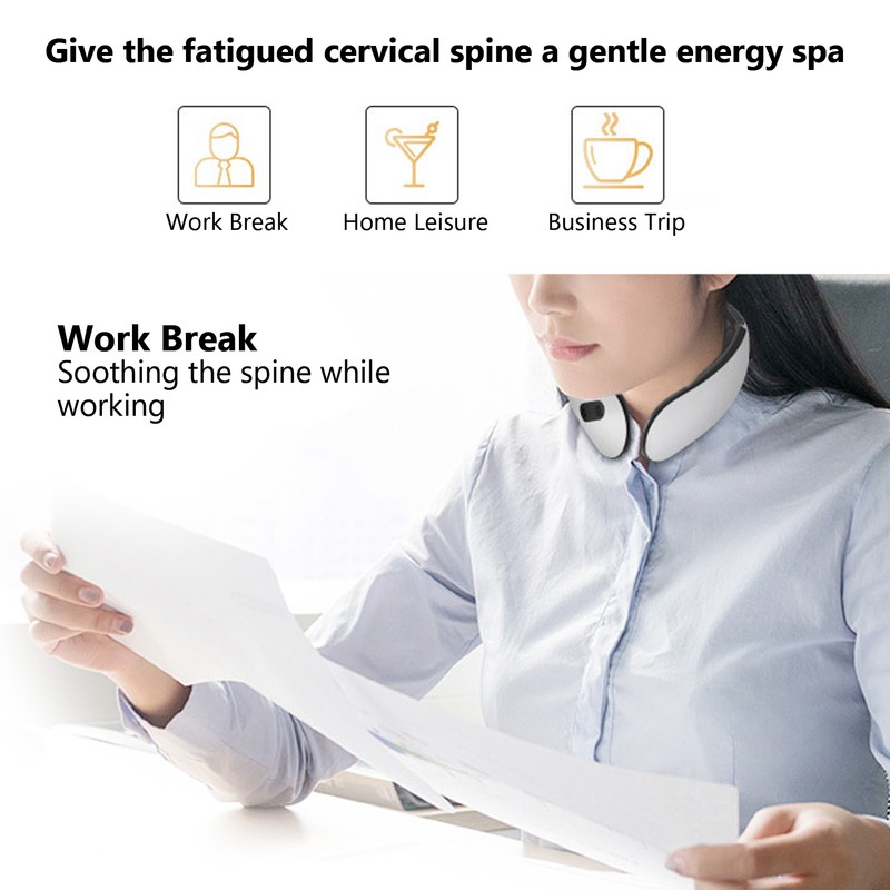 Electric Pulse Neck Massager Hot Compress Pulse Electric Cervical Spine
