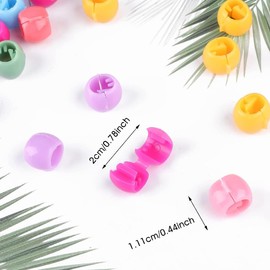 Tadipri Mini Hair Clips, Pack of 100 Colourful Mini Hair Clips, Pearl Hair Pins, Plastic, Rainbow Beads Clip, Hair Accessories for Children, Girls, Women
