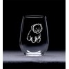 Westie themed, dog stemless wine glass, 17 oz.