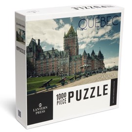 Lantern Press 1000 Piece Jigsaw Puzzle, Quebec, Canada, Chateau Frontenac Cannons