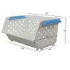 Kekow 4-Pack Plastic Large Stacking Organizer Basket, Stackable Storage Basket,