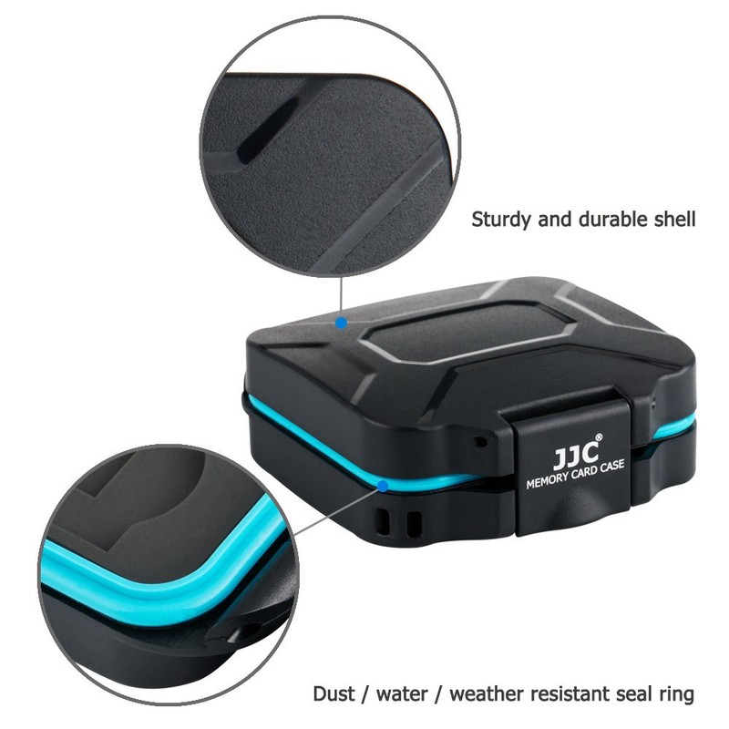 JJC Deluxe 8 Slots Compact Memory Card Case Holder Box