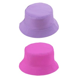 SGSCFG 1 rose red hat and 1 purple hat, sun visor fisherman, simple pool hat, outdoor sun protection.