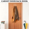 5 Pcs Single Over Door Hooks, Z-Shaped Sturdy Hooks, Cabinet