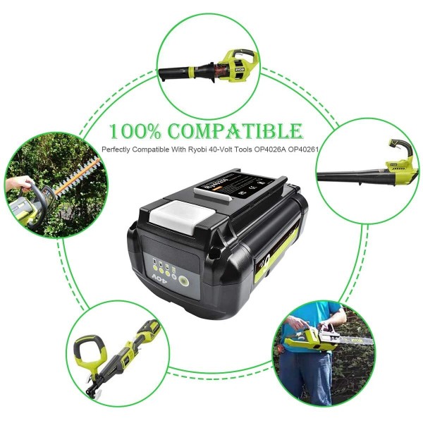 Unbranded 40V Battery for Ryobi High Capacity Lithium 40 Volt