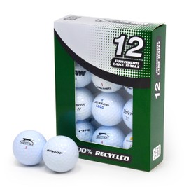 Second Chance Lake Golf Balls - 12 Assorted Recycled Grade A Used Golf Balls for Enhanced Distance - Great Selection Lake Balls for Golf Enthusiasts, White