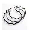 VINGTAINE HK-217-BK Wave Line Velour Headband Thin Simple Autumn Winter