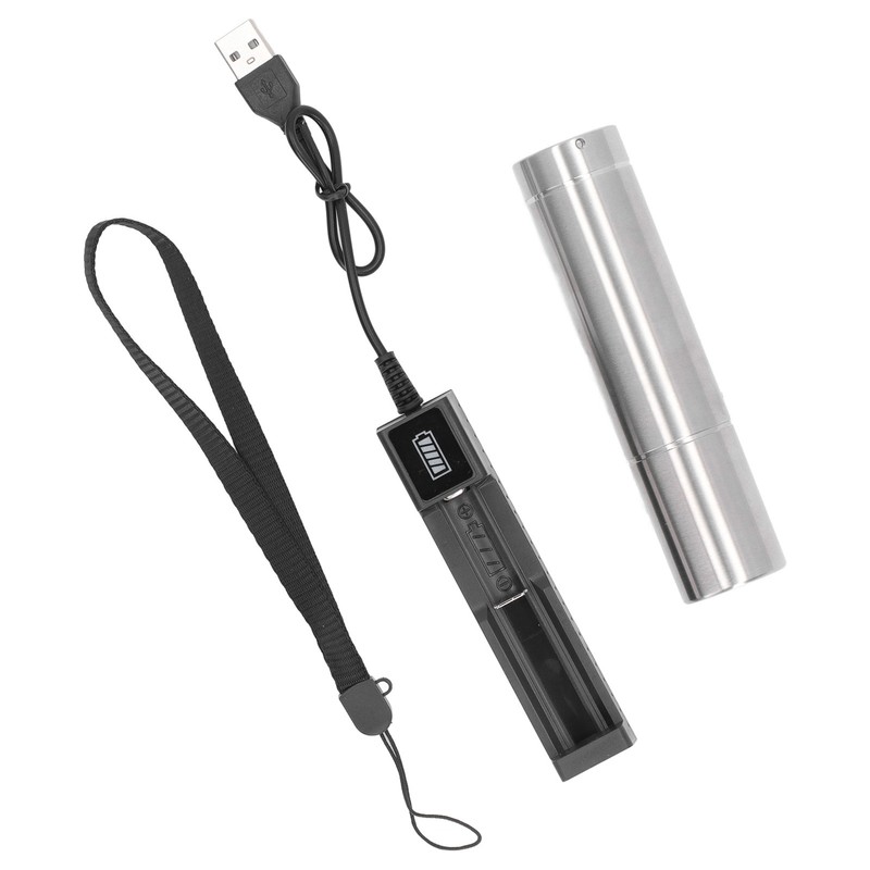 Therapy Flashlight Stainless Steel 2200mah 7W USB Charging 5 Beads