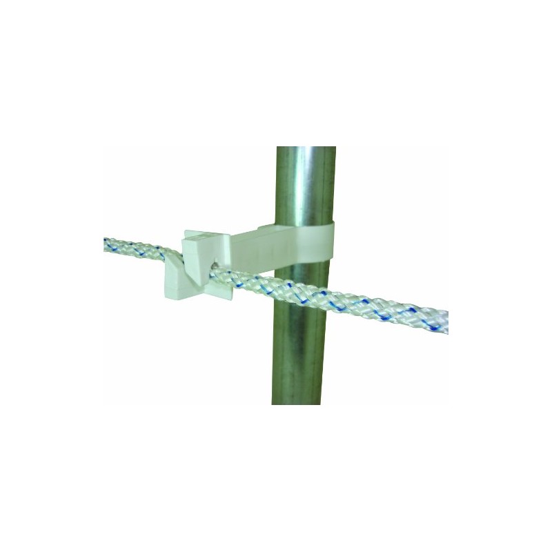 Field Guardian Pipe Clamp Insulator, White