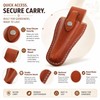 Xhziy Leather Garden Tool pouch with Snap Closure Belt Mount