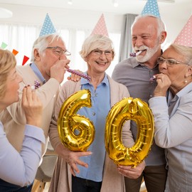 IEFLIFE 60th Birthday Gifts for Women - 6 Circles Necklace Jewelry 60th Birthday Gifts for Women Her Mom Necklace, 60 Year Old Gift for Woman, Gift for 60 Year Old Woman Necklaces