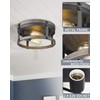Osimir 2-Light Farmhouse Flush Mount Ceiling Light, 12 inch Kitchen