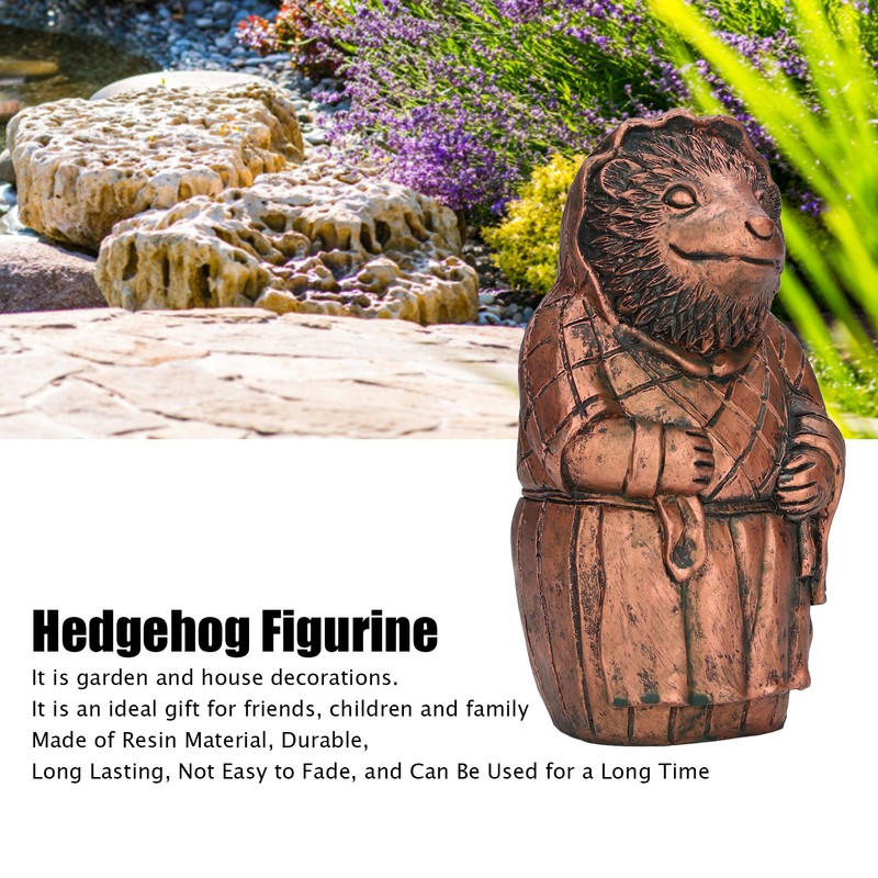 Hedgehog Garden Statue Hedgehog Shape Cute Appearance Resin Material Hedgehog