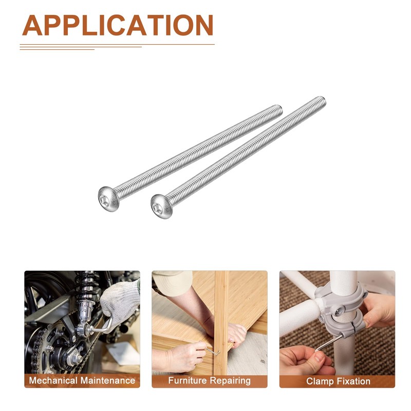 DTGN M5-0.8x90mm Button Head Socket Cap Screws - 10Pack -