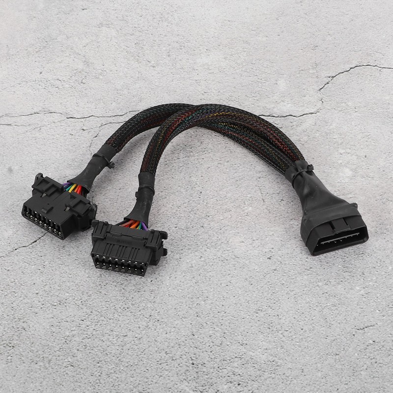 1 to 2 OBD Adapter Splitter Y Cable Extension Cord
