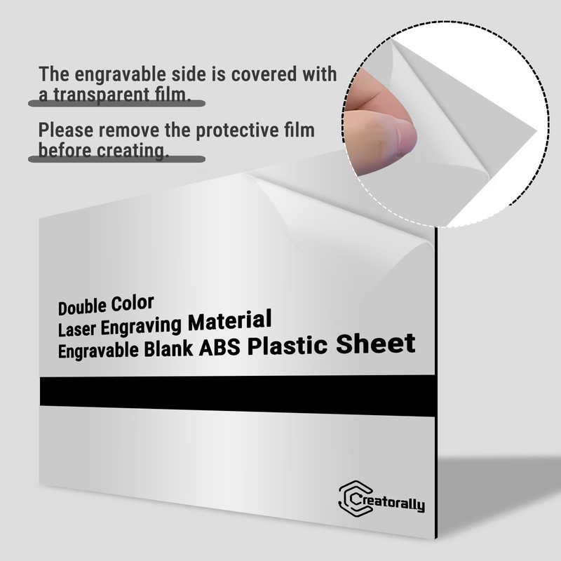 Creatorally ABS Plastic Plate, Laser Blanks for Engraving 30 x