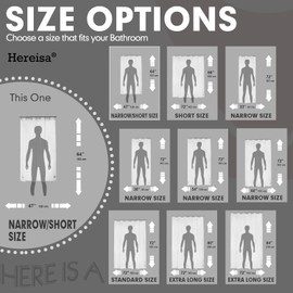 Hereisa [2-Pack Short | 47x64 Inch Clear Plastic Shower Curtain Liners, 3G Lightweight - Crystal Transparency, Waterproof Bathroom & Bathtub Liners, Easy Install