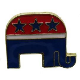 Wholesale Pack of 24 Republican Party Elephant Lapel Hat Pin