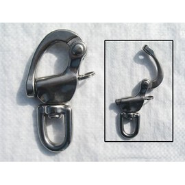 Secure Fix Direct 70 mm Swivel Snap Shackle Grade 316 Stainless Steel - Carabiner Boat Anchor Rib