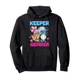 Keeper Of The Gender Baseball or Bows Gender Reveal Party Pullover Hoodie