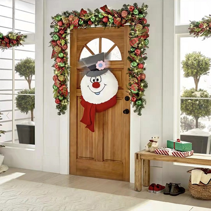 Christmas Tree Topper Singing Snowman Hugger for Winter Party Holiday