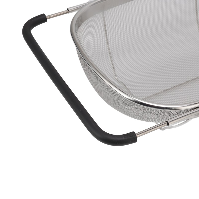 Over The Sink Colander Stainless Steel Telescopic Strainer Basket Rubber