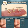 MILACOLATO 925 Sterling Silver Nose Stud for Women Men Stainless