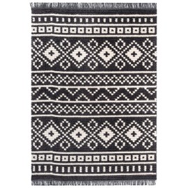 Well Woven Maya Nokomis Grey Moroccan Trellis Diamond Pattern High-Low Textured Fringed 6'7" X 9'3" Area Rug