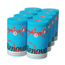 Paper Towel Jumbo Roll 2 Ply 120 Highly Absorbent Sheets Set of 3, 6 or 8 (8 Rolls, Blue)