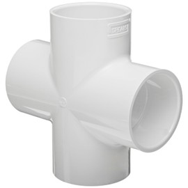 Spears 420 Series PVC Pipe Fitting, Cross, Schedule 40, 2" Socket