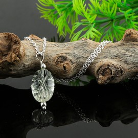 CRYSTALINES Natural Purple Amethyst Crystal Pendant Necklace | Silver Plated Chain | Hand-Carved Minimalist Jewelry for Women | Healing Stone | Gemstone Bohemian Jewelry | 18 Inches