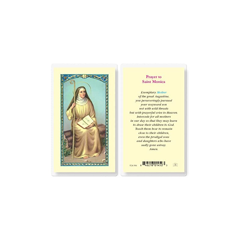 Prayer to St. Monica Laminated Holy Cards, 25-Count Value Pack