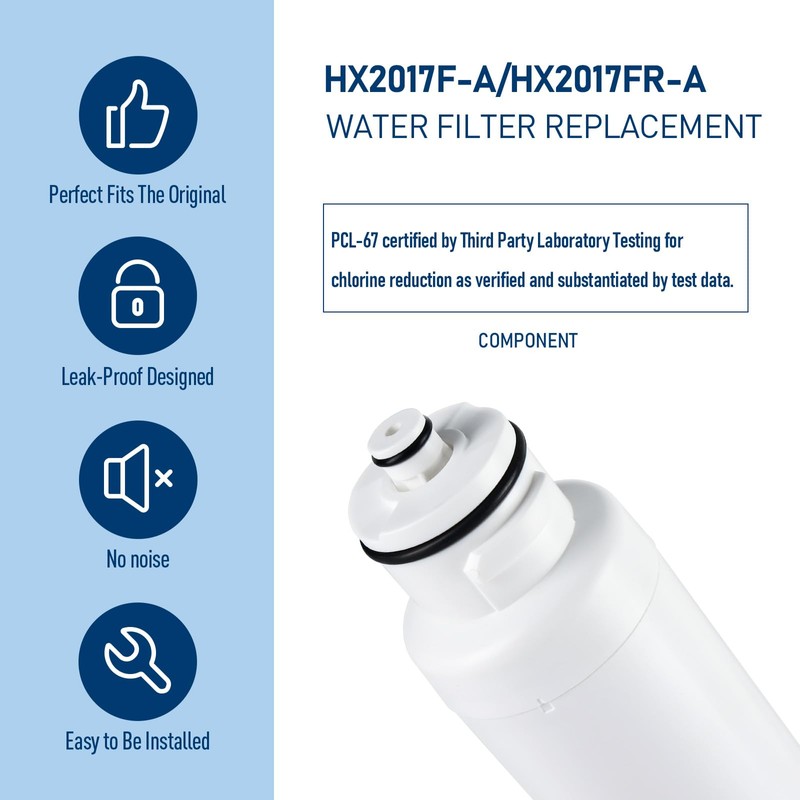 PERCOLA HX2017FR-A Water Filter, Compatible with Hisense® HX2017F-A, HRF266N6CSE1, HRF266N6CSE,